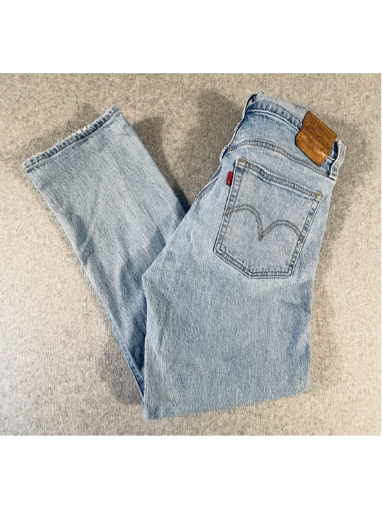Levi's Denim - Levi’s Premium Wedgie Straight Jeans Women 29x28 Light Wash Distressed Denim